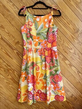 Vintage David Meister Floral Fit and Flare Dress